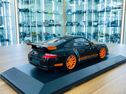 1/18 Diecast Minichamps - Porsche 911 GT3 RS 2007 - Black / Orange