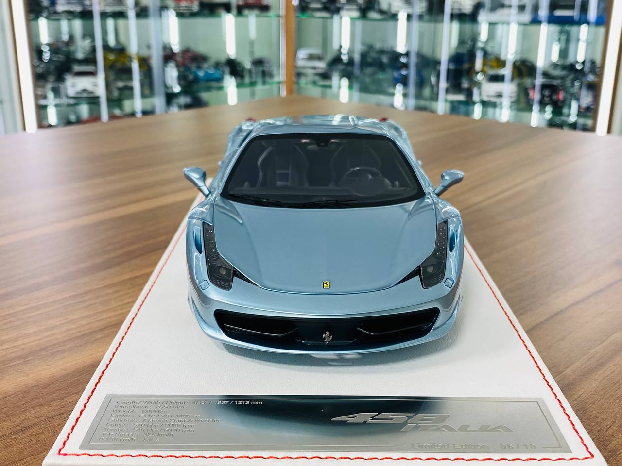 1/18 Resin Dino Models Ferrari 458 Italia ice blue Limited Edition