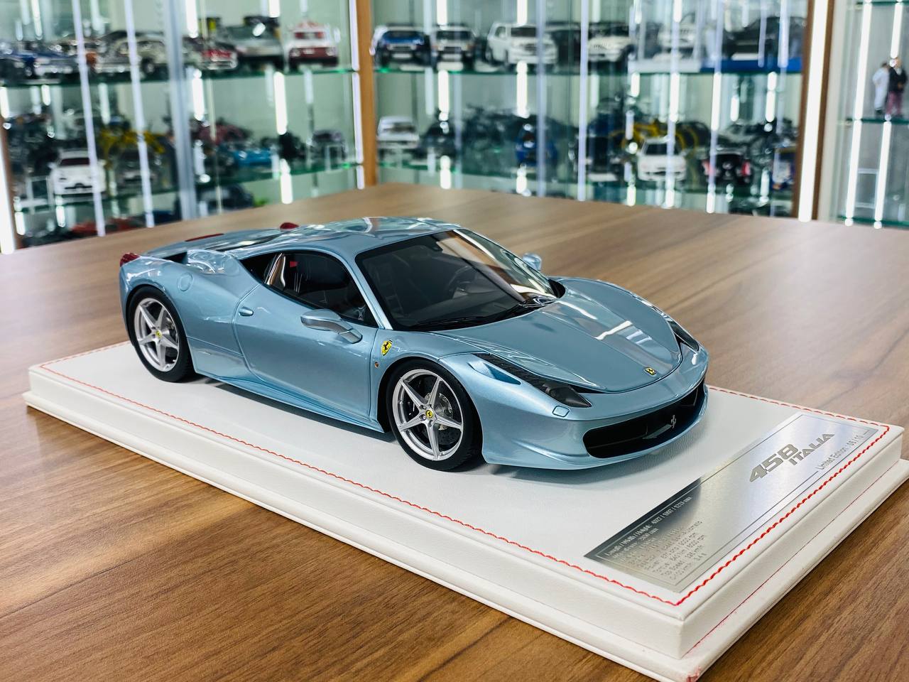 1/18 Resin Dino Models Ferrari 458 Italia ice blue Limited Edition