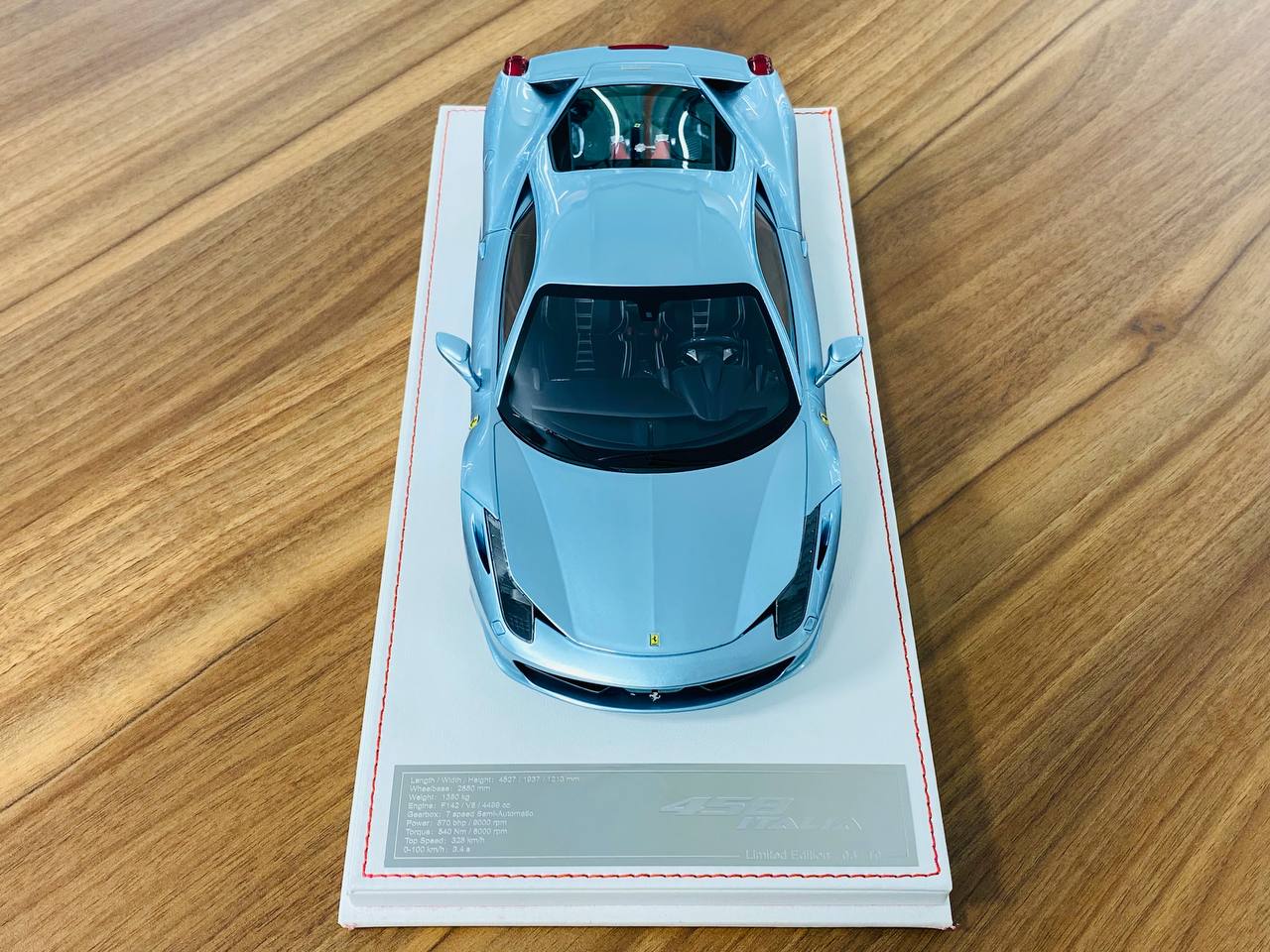 1/18 Resin Dino Models Ferrari 458 Italia ice blue Limited Edition