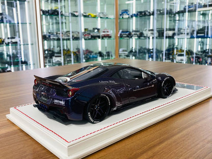 1/18 Resin Model - Davis & Giovanni Ferrari 458 ITALIA LB Performance with Midnight Magic Purple