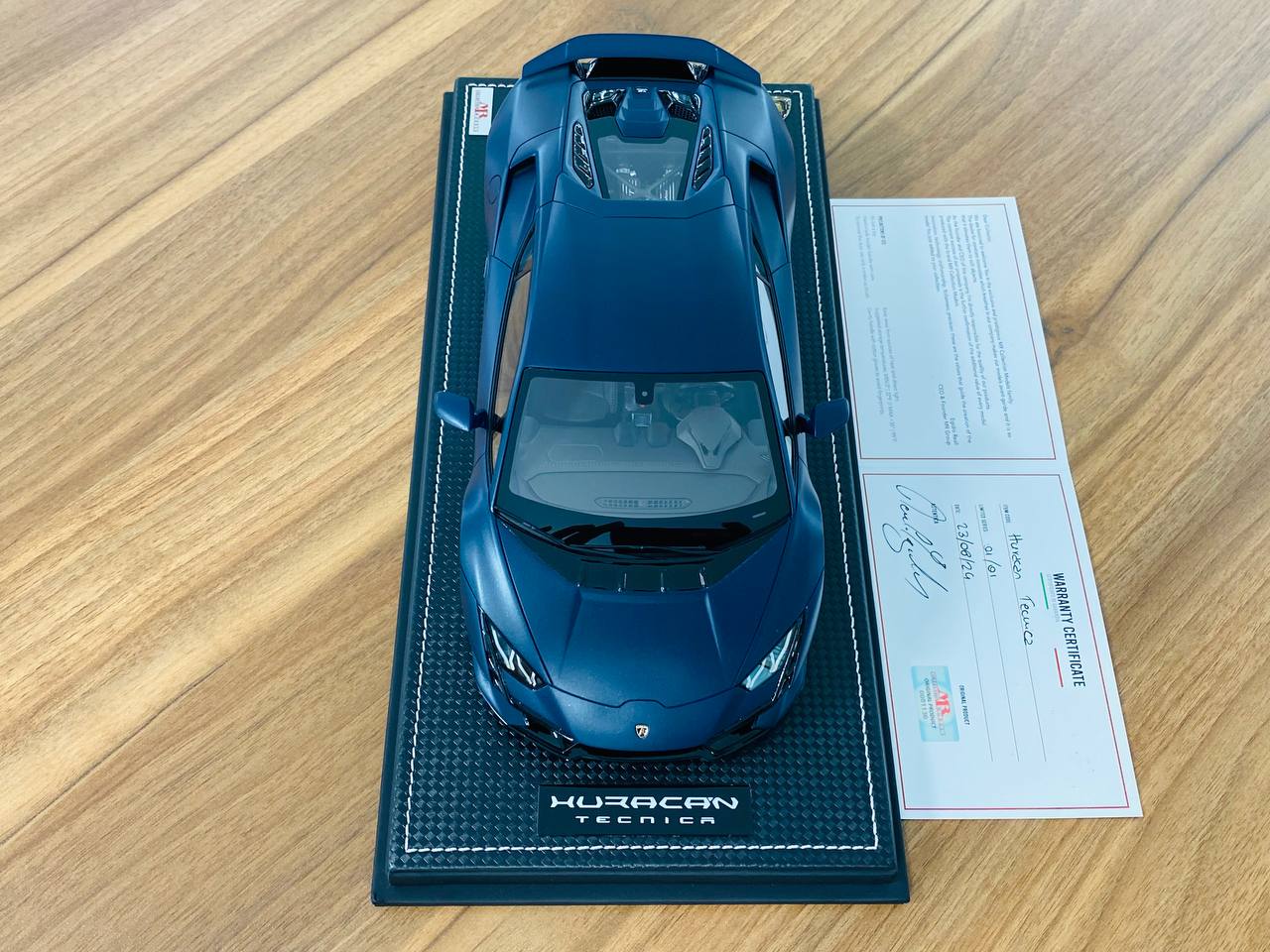 1/18 Resin MR Collection  - Lamborghini Huracan TECNICA Blue Limited Edition 1 of 1