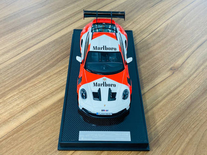 1/18 Resin Model - Porsche 911 (992) GT3 RS Weissach Package Red/White Marlboro by Timothy & Pierre