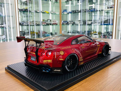 1/18 resin model Ignition Model  Nissan GT-R R35 LBWK red / black