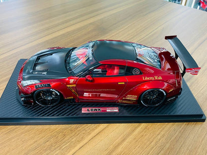 1/18 resin model Ignition Model  Nissan GT-R R35 LBWK red / black