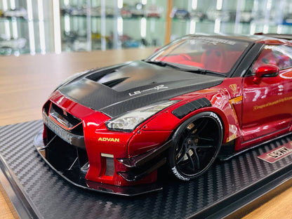 1/18 resin model Ignition Model  Nissan GT-R R35 LBWK red / black