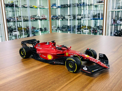 1/18 Metal Diecast Bburago Ferrari  F1-75 C. Leclerc #16  Color matt Red