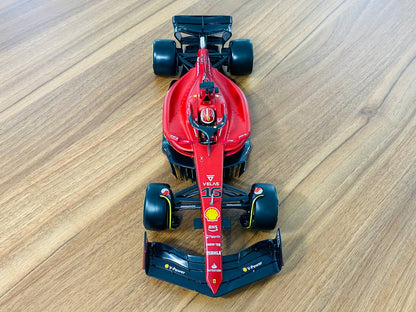 1/18 Metal Diecast Bburago Ferrari  F1-75 C. Leclerc #16  Color matt Red