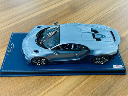 1/18 Resin MR Collection Bugatti Chiron Profilee Argent Atlantique / blue royal Limited-499 pcs