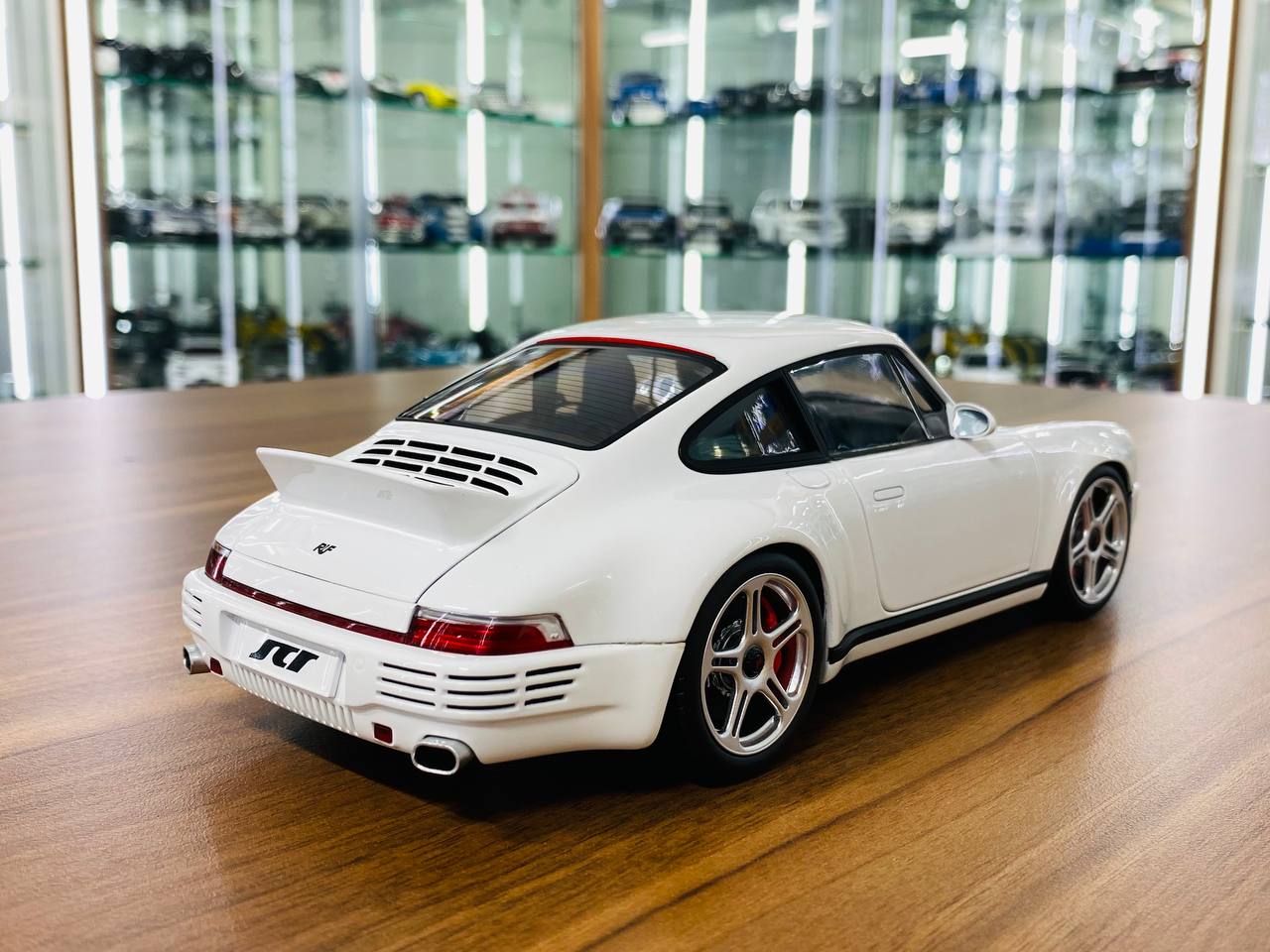 1/18 Diecast Model Almost Real Porsche RUF SCR 2018 - White - Full Opening