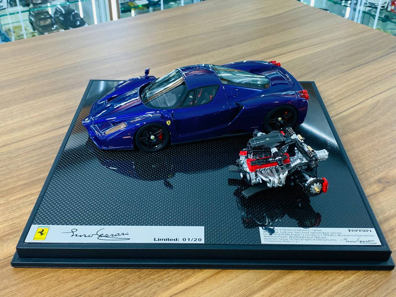 1/18 Resin Model General Models Ferrari Enzo with Engine - Purple Carbon Fiber - Limited 20 Units