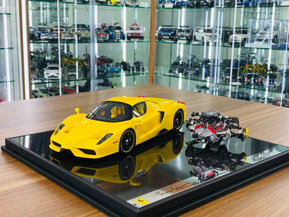 1/18 Resin Model General Models Ferrari Enzo with Engine - Yellow - Limited 20 Units