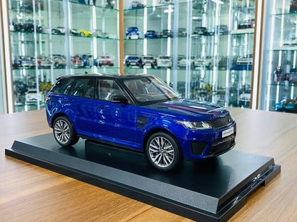 1/18 Diecast Land Rover Range Rover Sport SVR Blue Kyosho Scale Model Car