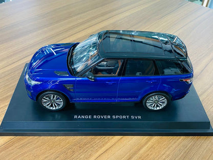 1/18 Diecast Land Rover Range Rover Sport SVR Blue Kyosho Scale Model Car