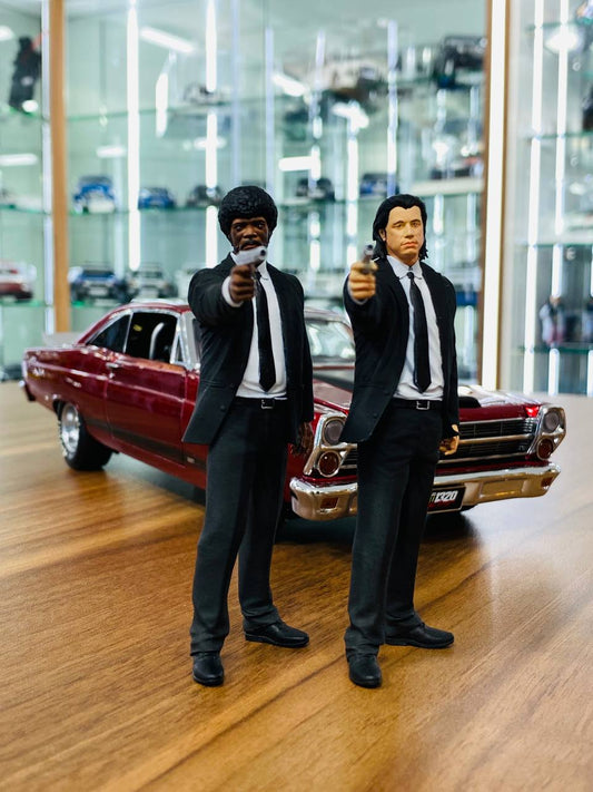 1/18 Scale Figure (Hand Made / Painted) Pulp Fiction Vincent & Kerr ( Set of 2 characters )