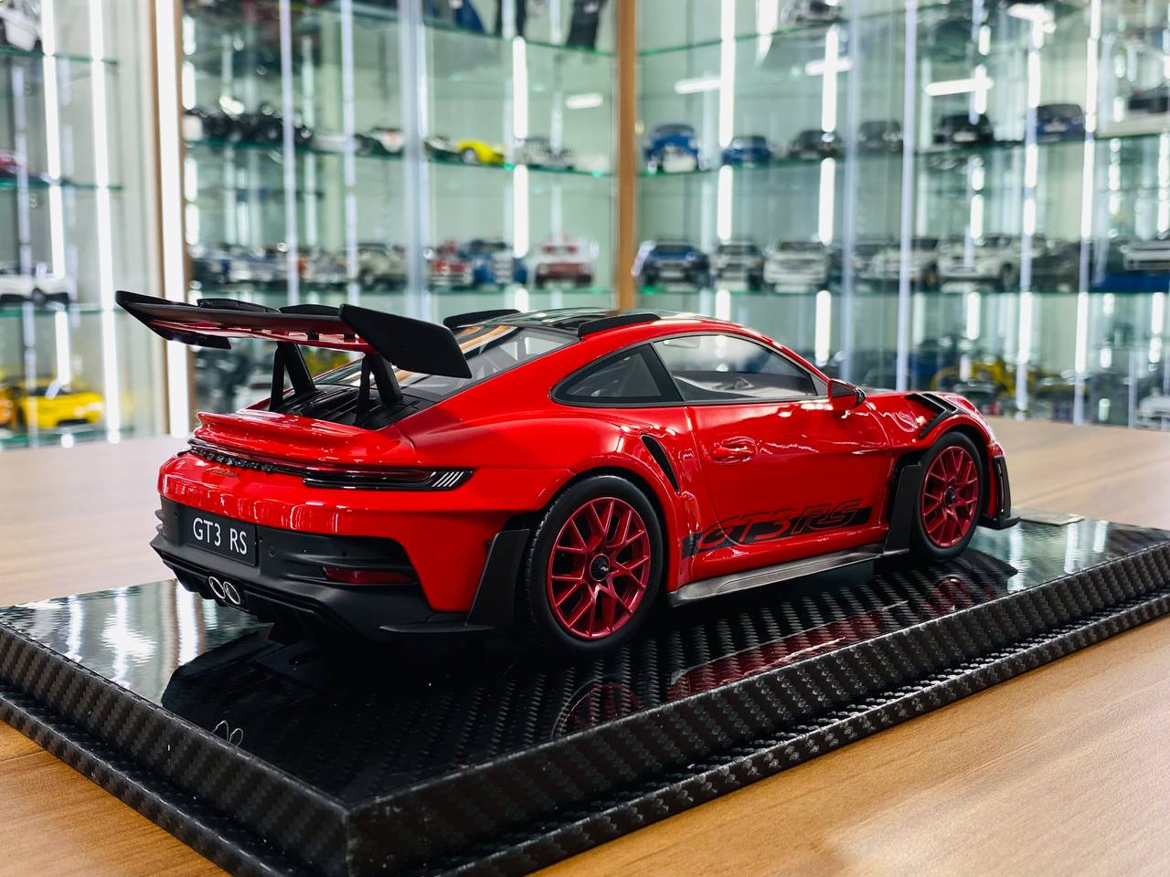 1/18 Resin Model - AI Model Porsche 911 GT3 RS Weissach Package in Red (Limited to 46 Units)