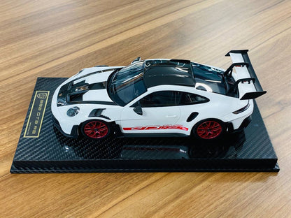 1/18 Resin - AI Model Porsche 911 GT3 RS Weissach Package in White (Limited to 46 Units)