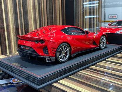 1/18 Diecast Ferrari 812 Competizione 2021 Rosso Corsa 322Scale Model Car