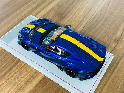 1/18 Resin Davis & Giovanni Ferrari 812 Competizione Novitec in Metallic Dark Blue - Limited Edition