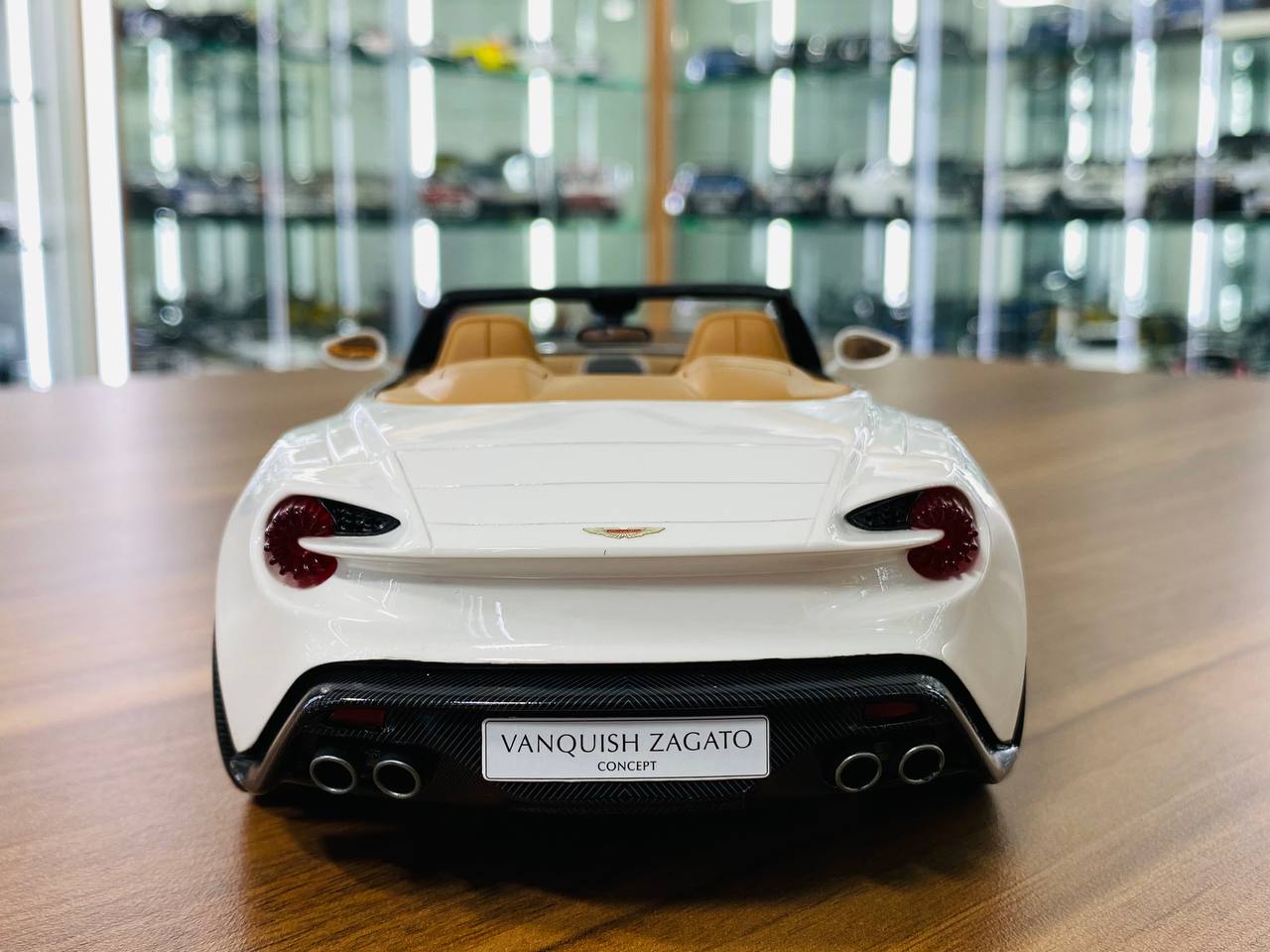 1/18 Resin Top Speed Aston Martin Vanquish Zagato Volante in Escaping White - Limited Edition