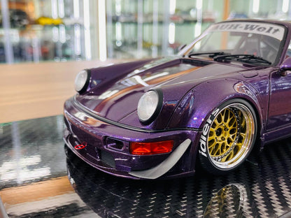 1/18 Resin TGM Model Works Porsche RWB 964 in Metallic Purple - Limited Edition