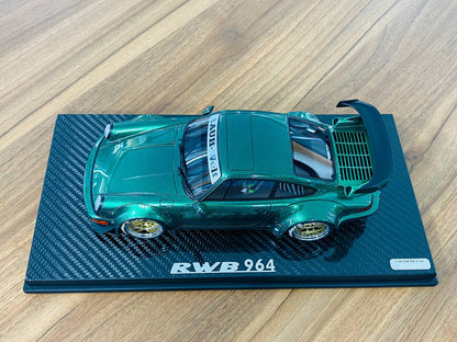 1/18 Resin TGM Model Works Porsche RWB 964 in Metallic Green - Limited Edition