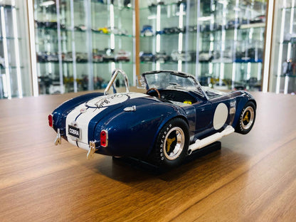 1/18 Metal Diecast - Shelby Collectibles Shelby Cobra 427 S/C (Blue/White Stripes)