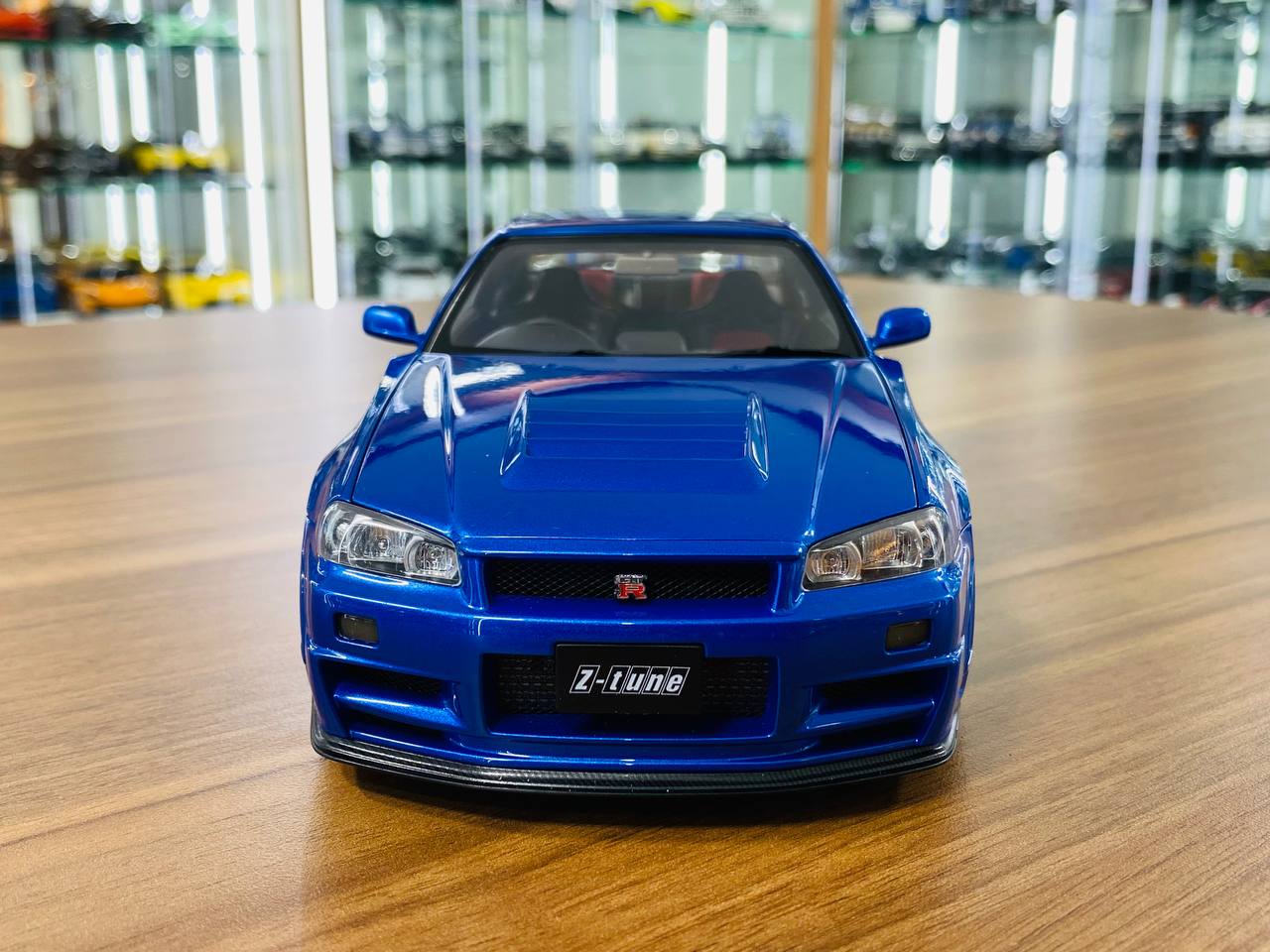 1/18 Diecast Model AutoArt Nissan Skyline GT-R (R34) Nismo Z-Tune 2005 - Bayside Blue