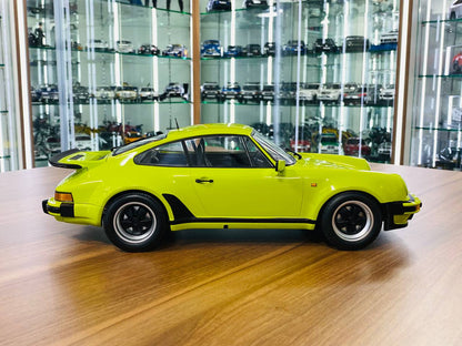 Minichamps Porsche 911 Turbo (1977) – 1/12 Diecast Model, Light Green