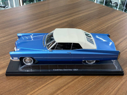 1/18 Diecast Metal Cadillac DeVille 1967 by KKScale in Blue