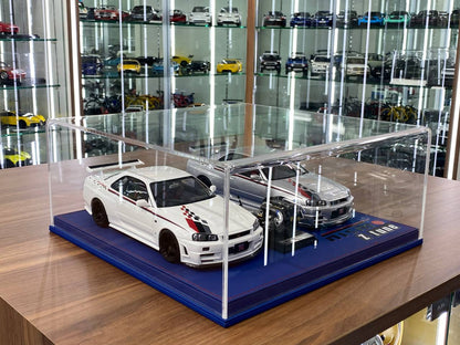 1/18 Acrylic Display Case Blue Leather Base [NISMO Z-tune Custom Print]