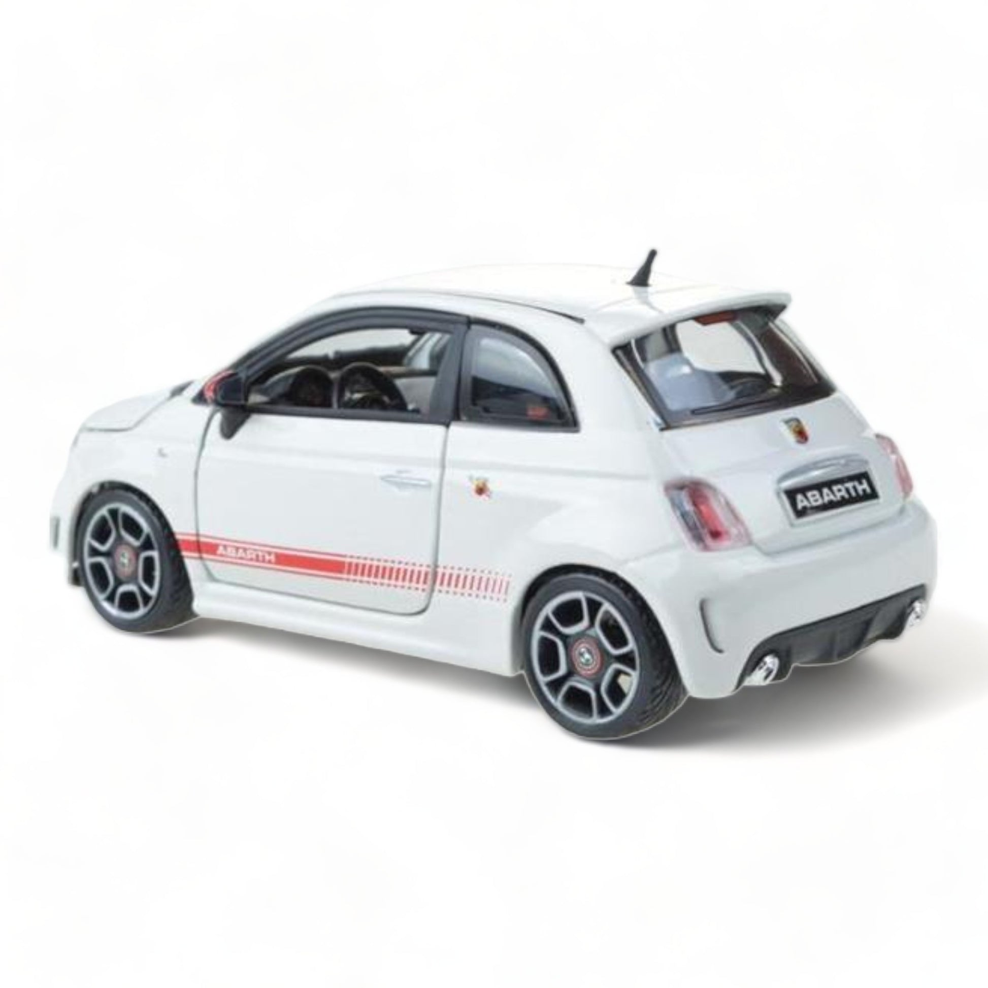 1/18 Diecast Abarth 500 White Bburago Scale Model Car|Sold in Dturman.com Dubai UAE.