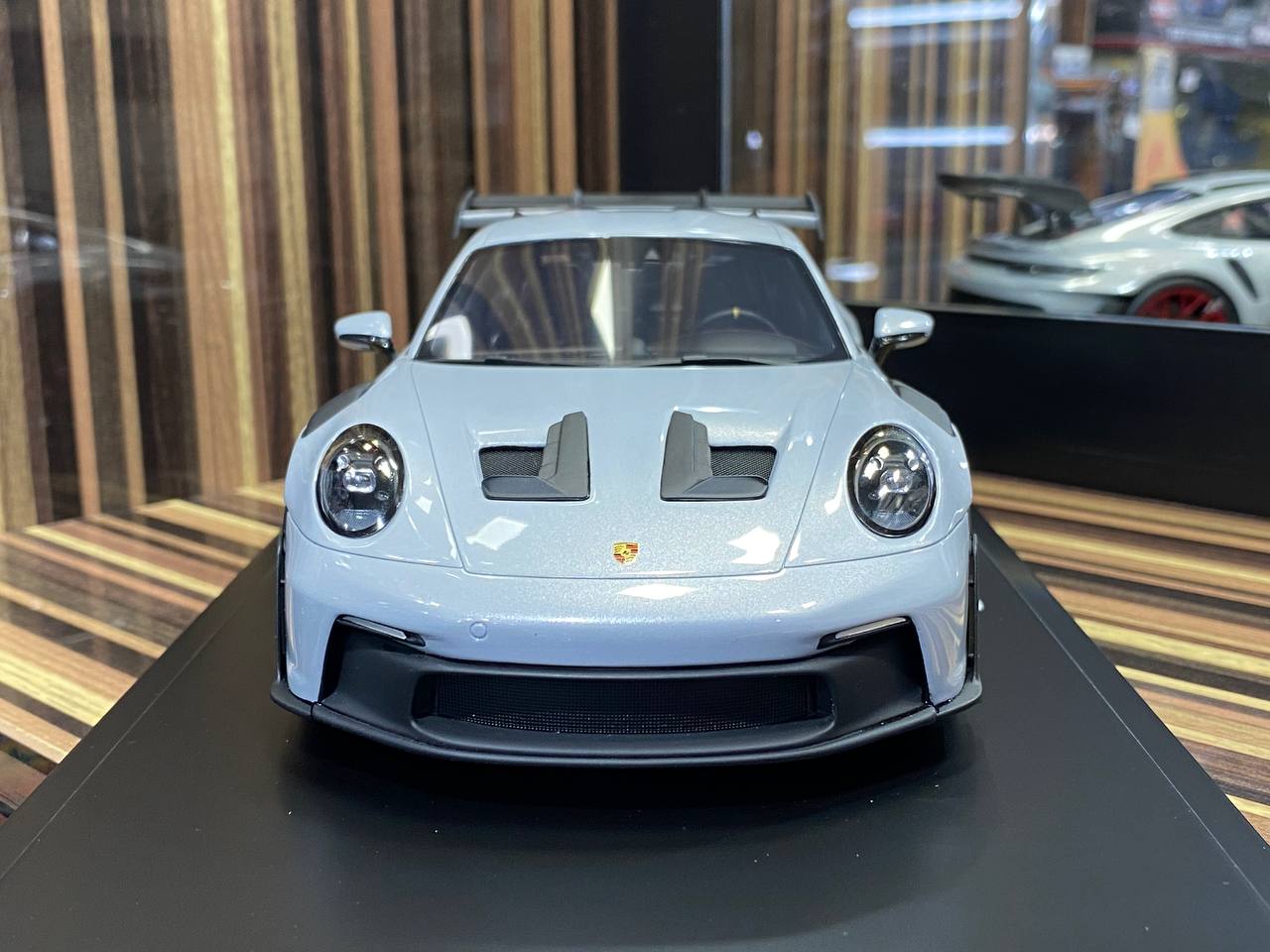 1/18 Spark Models Resin Model - Porsche 911 GT3 RS in Silver and Red, Limited Edition|Sold in Dturman.com Dubai UAE.