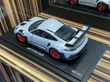 1/18 Spark Models Resin Model - Porsche 911 GT3 RS in Silver and Red, Limited Edition|Sold in Dturman.com Dubai UAE.