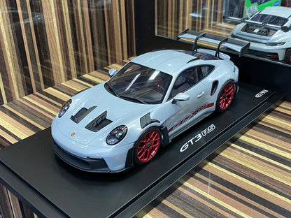 1/18 Spark Models Resin Model - Porsche 911 GT3 RS in Silver and Red, Limited Edition|Sold in Dturman.com Dubai UAE.