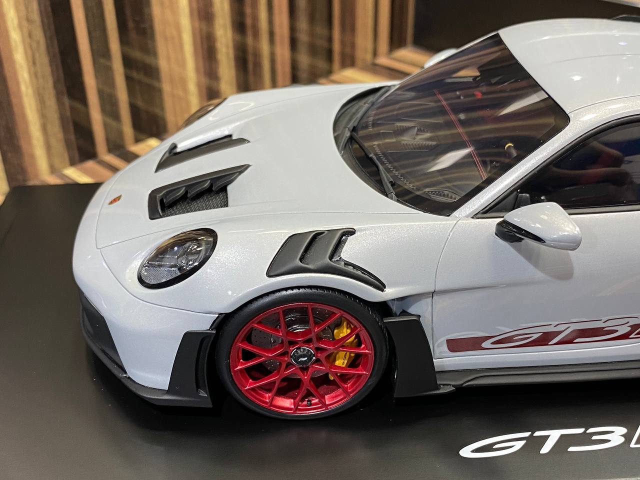 1/18 Spark Models Resin Model - Porsche 911 GT3 RS in Silver and Red, Limited Edition|Sold in Dturman.com Dubai UAE.