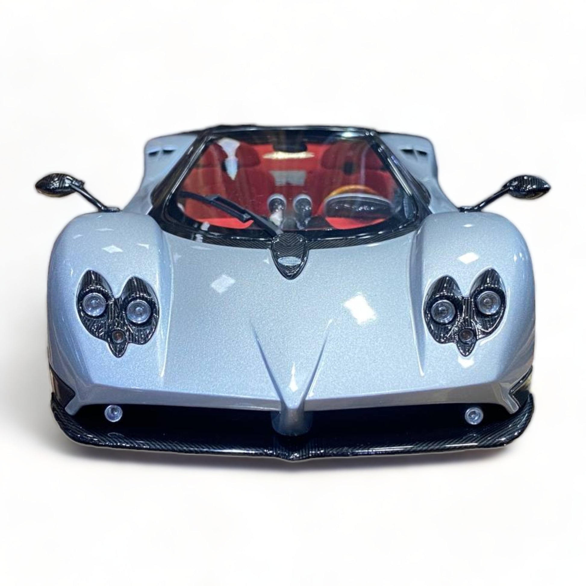 Almost Real Pagani Zonda F 1/18 Diecast - Full Opening, Silver, Limited Edition|Sold in Dturman.com Dubai UAE.