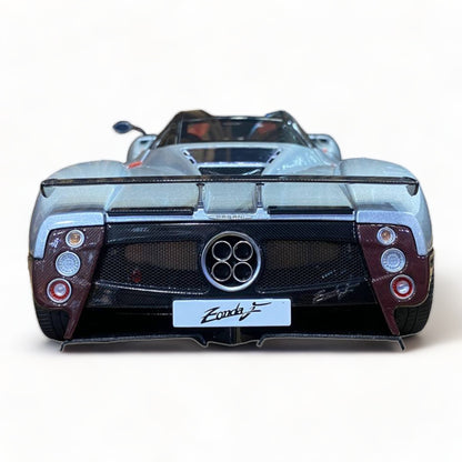 Almost Real Pagani Zonda F 1/18 Diecast - Full Opening, Silver, Limited Edition|Sold in Dturman.com Dubai UAE.