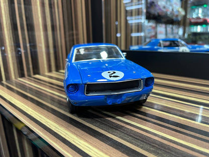 Acme Ford Mustang 1968 - 1/18 Diecast Model, All Opening - Blue|Sold in Dturman.com Dubai UAE.