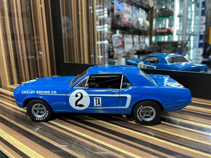 Acme Ford Mustang 1968 - 1/18 Diecast Model, All Opening - Blue|Sold in Dturman.com Dubai UAE.