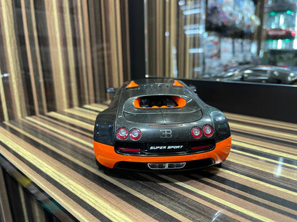 AutoArt Bugatti Veyron 16.4 Super Sport - 1/18 Diecast Model,Black Carbon/Orange sold in Dturman.com Dubai UAE.