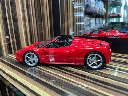 Hot Wheels Elite Ferrari 458 Spider - 1/18 Diecast Model, All Opening 