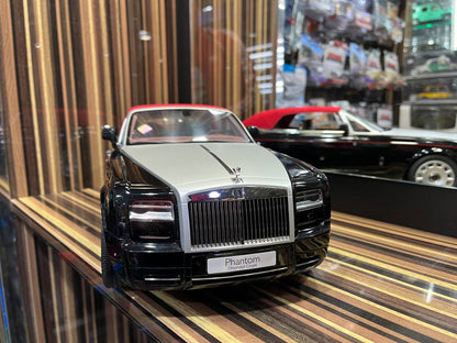 Kyosho Rolls Royce Phantom Drop Head - 1/12 Diecast Model, All Opening - Black