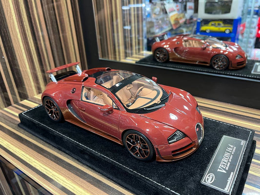 HH Bugatti Veyron 16.4 Grand Sport Vitesse - 1/18 Resin Model, No Opening - Red Carbon