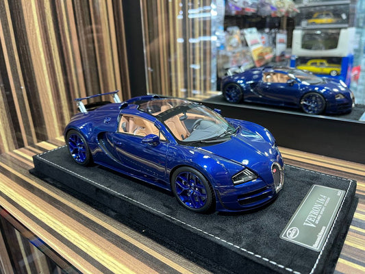 HH Bugatti Veyron 16.4 Grand Sport Vitesse - [1/18 Resin Blue Carbon]