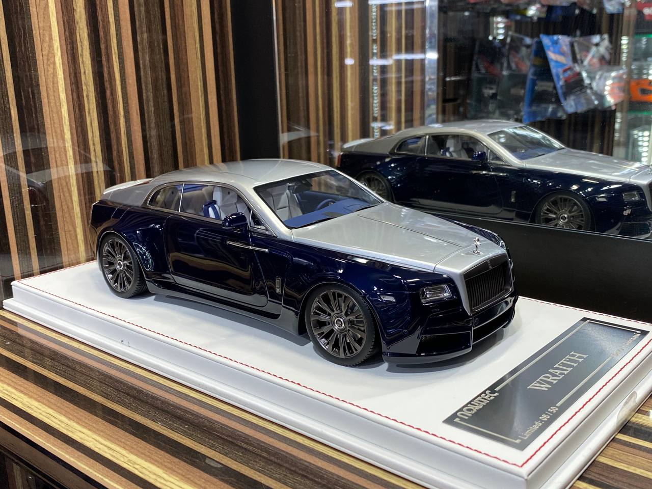 Davis & Giovanni Rolls Royce Wraith Novitec - 1/18 Resin Model,Black / Silver