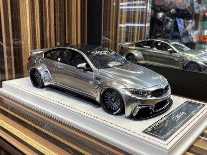 Davis & Giovanni BMW M4 LBWK - 1/18 Resin Model, Not Opening - Chrome Silver