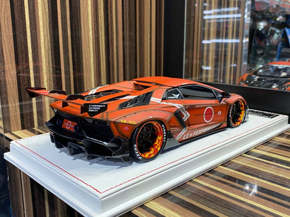 Davis & Giovanni Lamborghini Aventador LP 720-P - 1/18 Resin Model, Not Opening - Matt Orange / Zero Zen