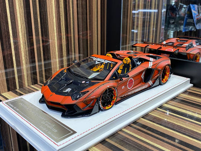 Davis & Giovanni Lamborghini Aventador LP 720-P - 1/18 Resin Model, Not Opening - Matt Orange / Zero Zen