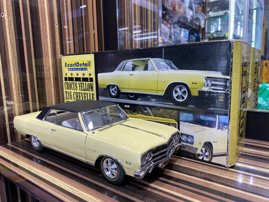 ExactDetail Replicas Chevrolet Z16 Malibu SS 396 Turbo Jet 1965 - 1/18 Diecast, Crocus Yellow